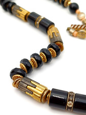 ELLELLE , collana anni 70 cristallo di vetro