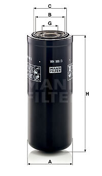 980 mann filter filtro - 980/3, mann-filter