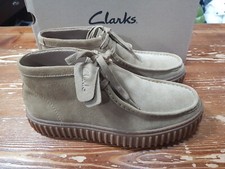 "CLARKS" nr.44 scarpa modello POLACCHETTO in PELLE SCAMOSCIATA colore BEIGE