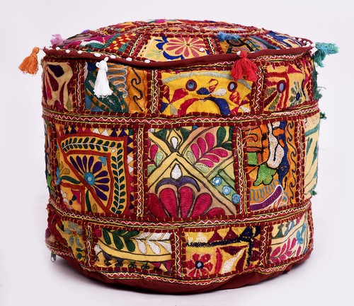 Pouf ottomano rotondo - pouf,