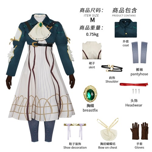 Costume vestito parrucche