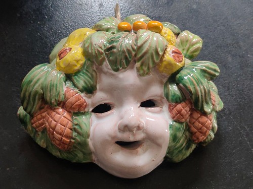 Maschera bacco terracotta - maschera, in