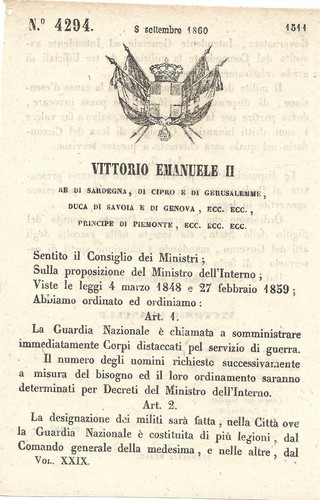 Regio decreto 1860 - decreto,