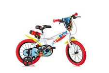 BICI BICICLETTA  BING CON ROTELLE BAMBINO  4 5 6 7 ANNI - 14" - 95/110 cm