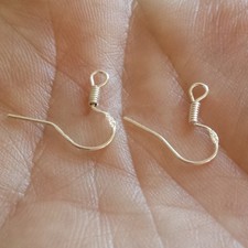 5 MONACHELLE paia argento 10 ORECCHINI NICKEL FREE anallergiche 17x16mm oa