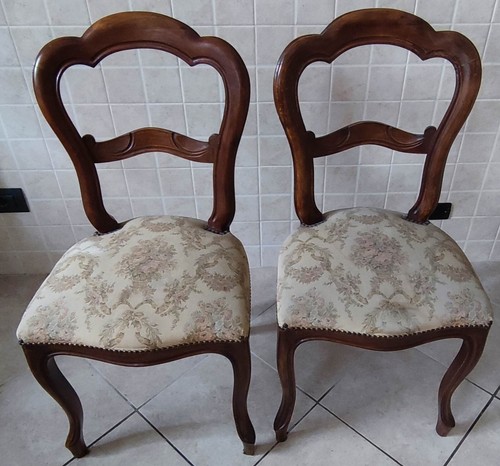 Coppia sedie piemontesi xix - coppia, di