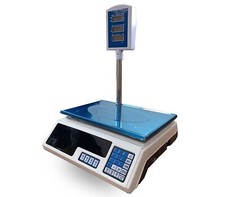 BILANCIA BASCULA DA BANCO ELETTRONICA ASTA PREZZO 40KG DISPLAY FRONTE RETRO