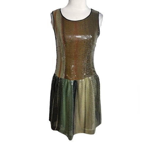 Abito quadri etro paillettes - abito,