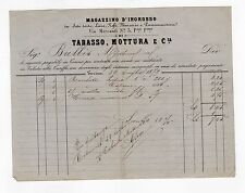 fattura antica - TABASSO MOTTURA MAGAZZINO D'INGROSSO 1879