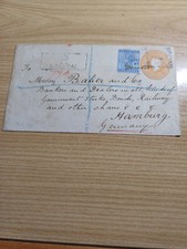 India Inglese 1898 Registered X Amburgo Splendida Rara