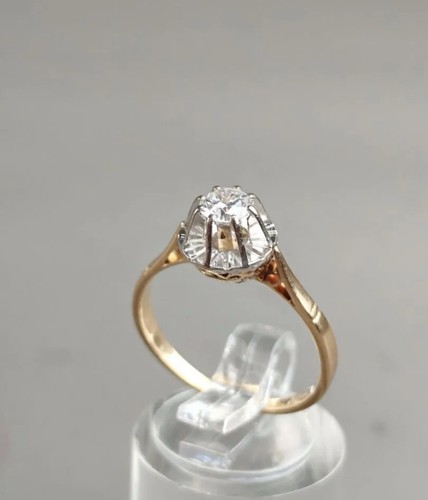 Anello solitario oro - in, giallo