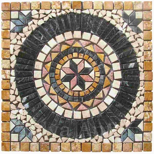 Medaglione 60x60 travertino - medaglione,