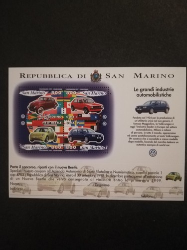 1997 san marino foglietto - marino,