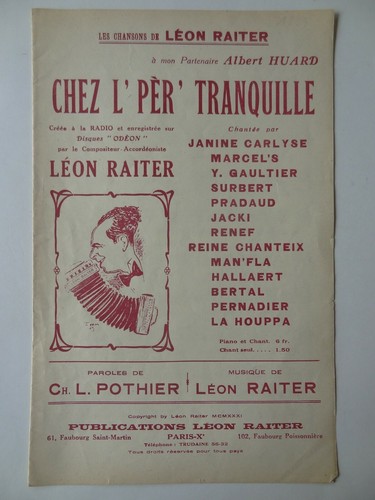 Partition chez père - partition, l'père