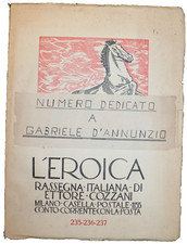 L'Eroica Rassegna Italiana Ettore Cozzani n°235-236-237 Gabriele D'Annunzio 1938