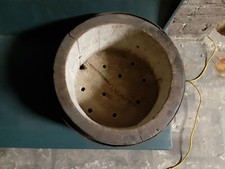 Antica forma in legno intagliato a mano vintage per formaggio 