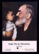 reliquia carta sacra -santino con reliquia S.PIO DA PIETRELCINA 6