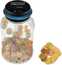 Salvadanaio Elettronico Digitale Adulti Con Display Lcd, Trasparente Coin Counti