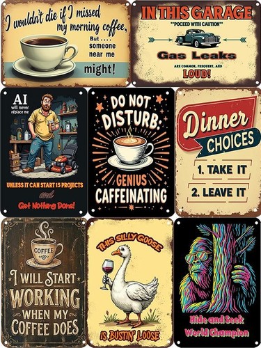 Funny metal sign - funny,