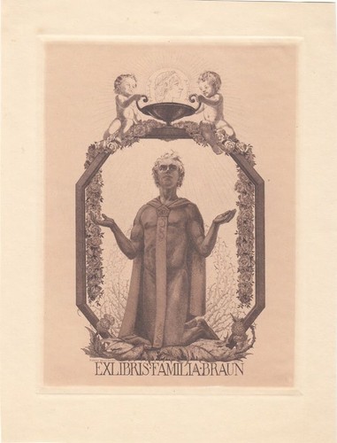 Exlibris bookplate incisione - bookplate,