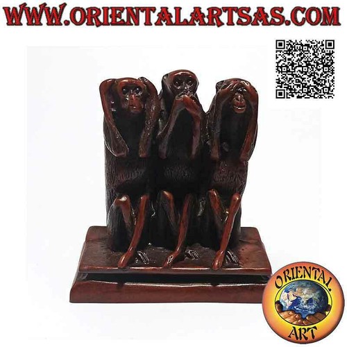 Scultura tre scimmie - "le,