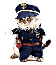 Costume da Poliziotto Polizia Forze dell' Ordine Carabinieri Gatto S L.3827