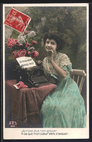 Cartolina bella giovane donna - giovane,