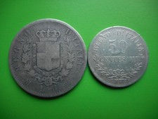 Italia 50 Centesimi e 1 Lira