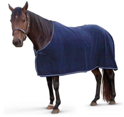 Coperta cavallo pile blu navy - coperta,