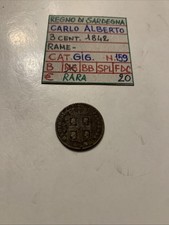 3 Centesimi 1842 Rame Carlo