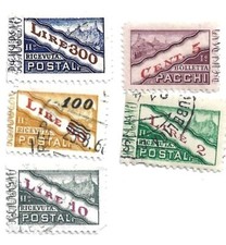 san marino serie - Pacchi postali filigrana ruota - 5 marzo 1953 rari