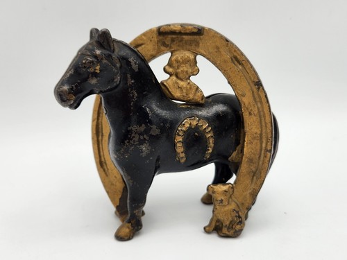 Vintage cast iron good luck - good,