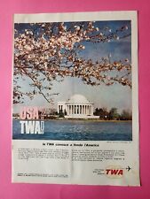 TWA AIRLINES + STOCK 84 BRANDY RITAGLIO CLIPPING ANNI 60 ADVERTISING x13