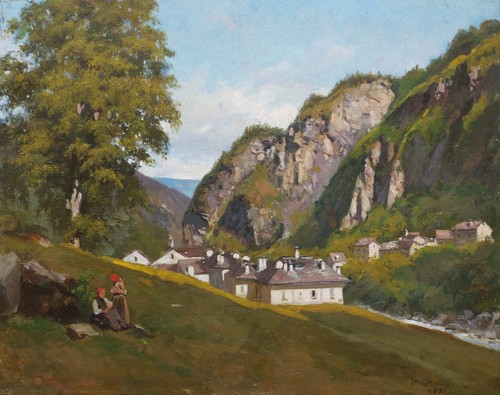 Quadro francese paesaggio - francese,