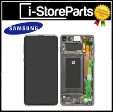 DISPLAY LCD PARI ORIGINALE TFT INCELL PER SAMSUNG S10 SM-G973 TOUCH SCHERMO NERO