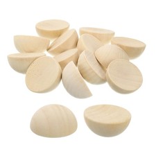 QUARKZMAN 40pz Mezza Sfera in Legno 35mm Sfere Emisferiche non Finite Perline