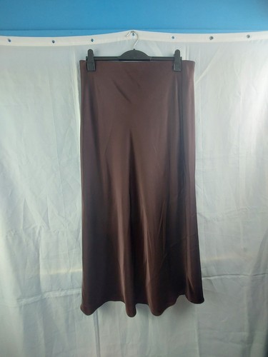 Maxi gonna zara marrone raso - zara,