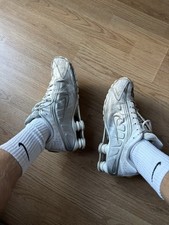 Nike Shox R4 bianche silver