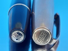 Penna Stilografica Vintage TABO C0 Celluloide Nera/oro, Pennino 14k 