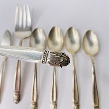 Servizio 7 pezzi Holmes & Edwards posate hostess IS principessa danese art deco 1938