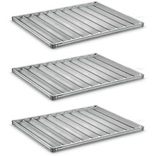 3 pz ATREPAN Teglie per baguette con Telaio in alluminio forato ondulate 60x40cm