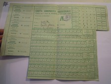 CARTA ANNONARIA INDIVIDUALE - SAVONA - ALBENGA - ANNO 1949  - RAZIONAMENTO
