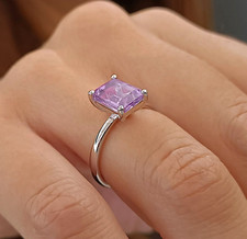 Anello solitario oro Bianco 18