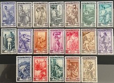 Repubblica 1950 i lavori serie completa mnh filigrana ruota