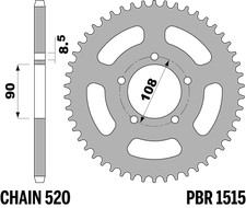 CORONA ACCIAIO C45 46 DENTI