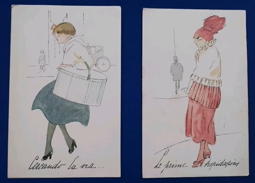 Cartoline art nouveau moda - cartoline,