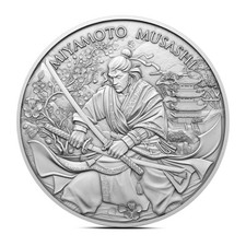 Presale 1 oz Legendary Warriors: Miyamoto Musashi Silver Round (BU)
