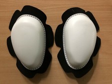 COPPIA SAPONETTE KNEE SLIDER TUTA MOTO PISTA RACING BIANCHE PER TUTA DAINESE