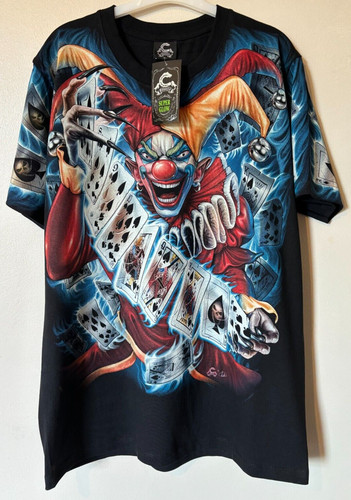 Shirt joker card print super - card,