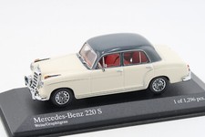 MINICHAMPS * MERCEDES BENZ 220S * BIANCO / GRIGIO GRAFITE * 1956 * 1:43